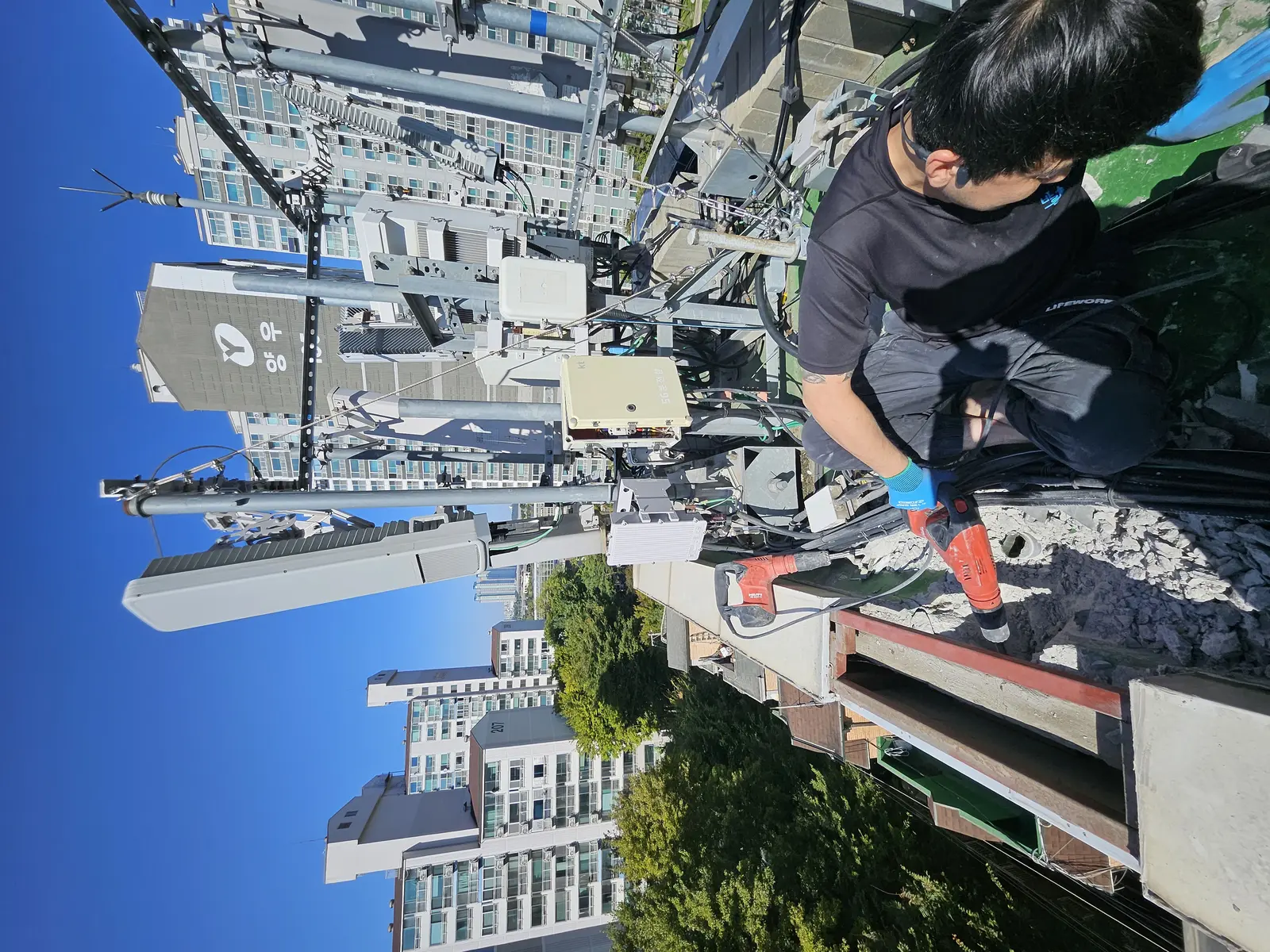 서울 영등포구 옥상 통신시설 주변 배관 복구